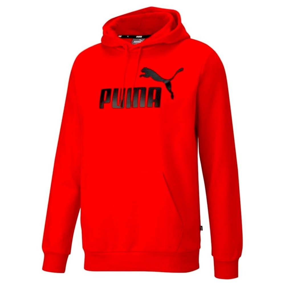 PUMA MEN'S ESSENTIAL LOGO HOODIE - RED SIZE XL (NEW WITH TAGS)